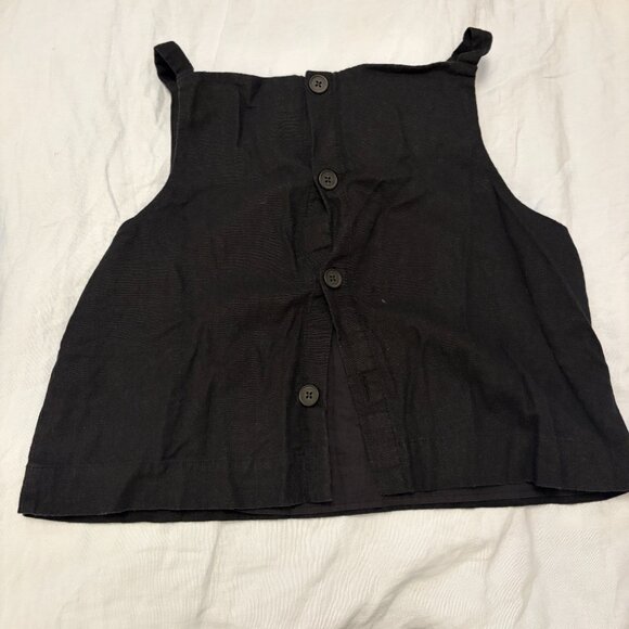 Gap Linen-Blend Crop Shell Tank Top M - Picture 3 of 3